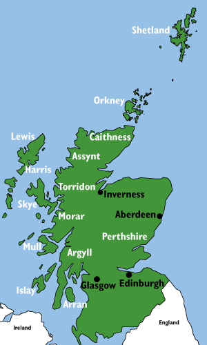 Educational hiking adventures Scotland map